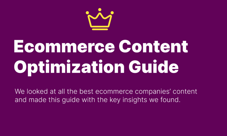 Simple Ecommerce Content Optimization Guide