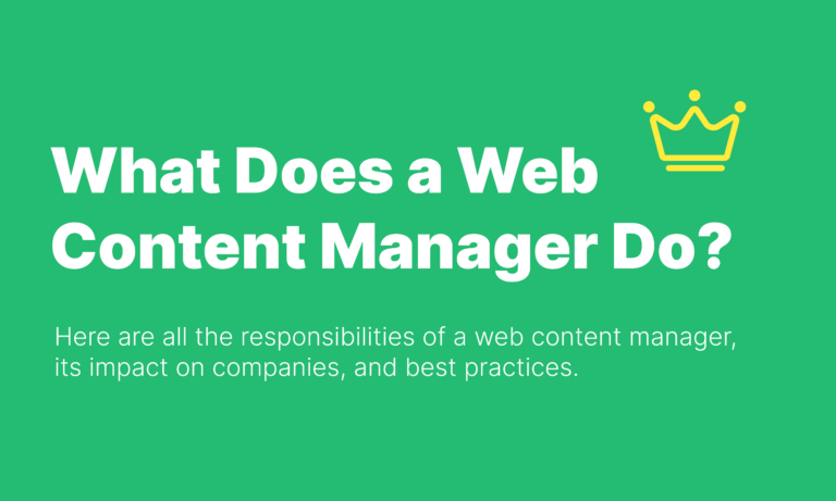 What Does a Web Content Manager Do?